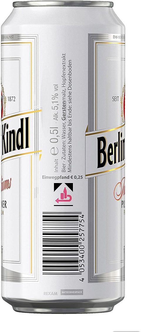Berliner Kindl Jubiläums Pilsener 0,5l in der Dose mit 5,1%Vol.