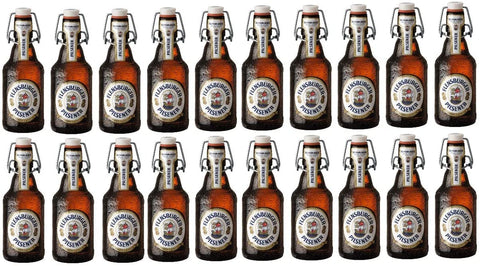 Flensburger Pils Bügelflaschen 0,33l mit Kasten -inkl. 3 EUR Pfand -mit 4,8% Vol.