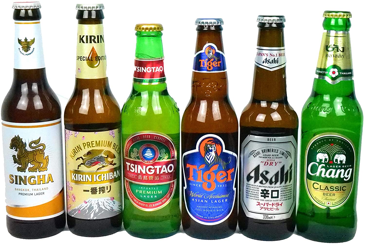 Probierpaket - ausgewählte Biere aus Asien | Geschenkset für Männer | 6x 0,33L
