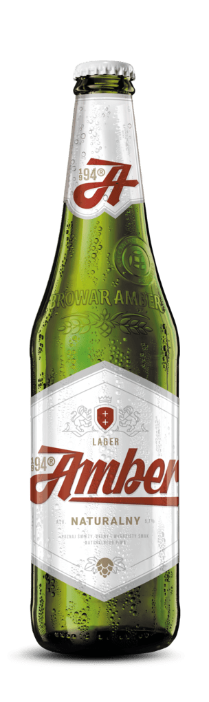 Amber Naturalny 0,5l - Bier pasteurisiertes Lager aus Polen mit 5,7% Vol.