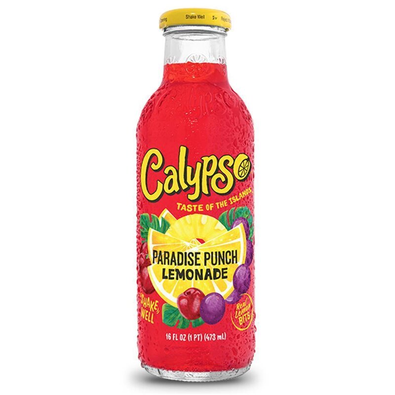 Calypso Lemonade Paradise Punch 0,473ml- Amerikanische Limonade mit Kirsche und Traube