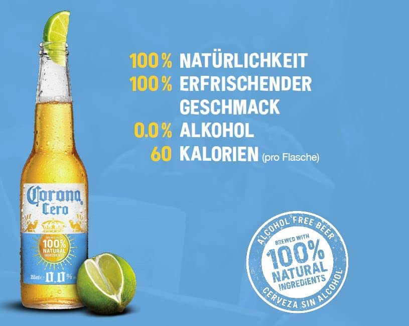 Corona Cero 0,35l- Das neue alkoholfreie Corona mit 0,0 % Vol.