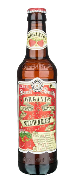 Samuel Smith`s Organic Strawberry 0,355l - Erdbeerbier aus Großbritannien mit 5,1% Vol.