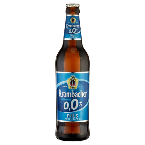 Krombacher 0,0 % alkoholfrei 330 ml Flasche – erfrischendes alkoholfreies Pils