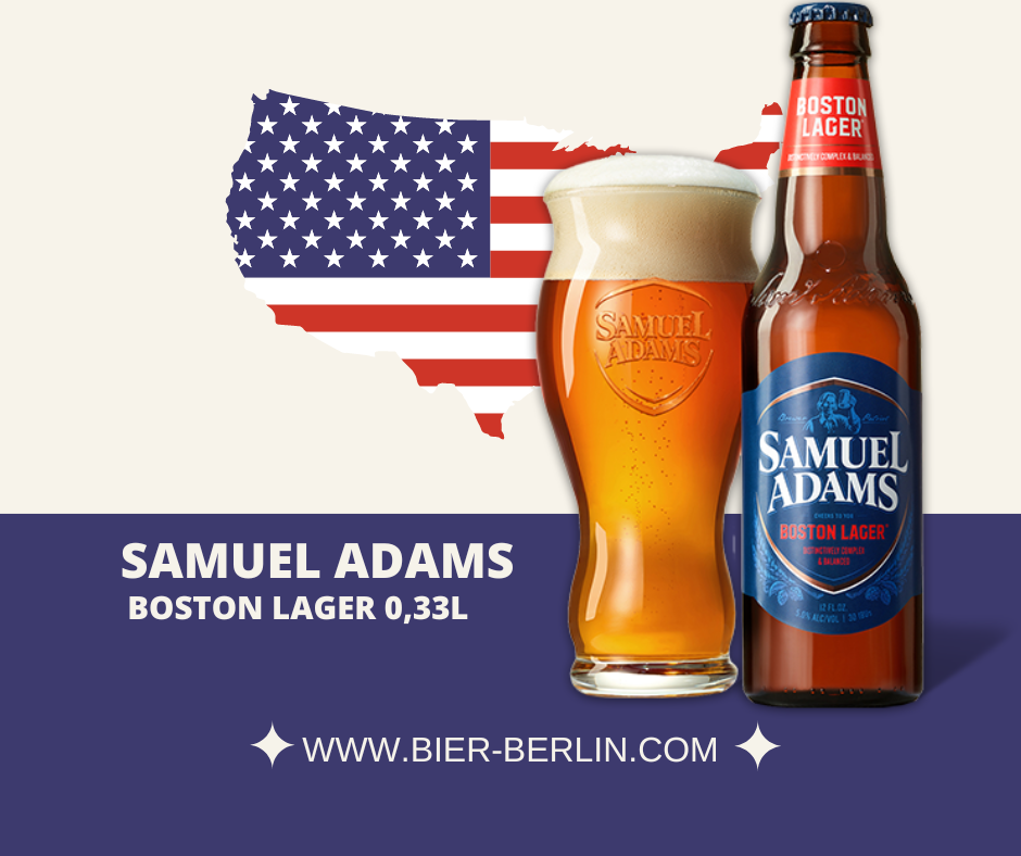Samuel Adams Boston Lager 0,33l - Das Flaggschiff der Samuel Adams Brauerei mit 4,9% Vol.