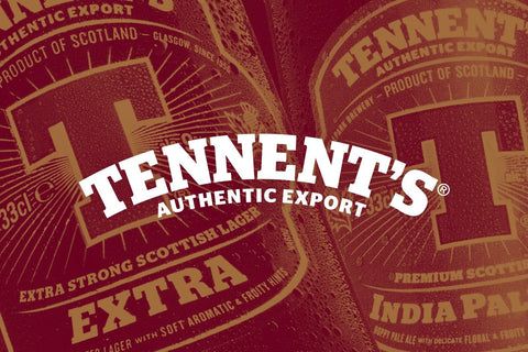 Tennent`s Extra Bier je 0,33l - Extra Strong Scottish Lager mit 9% Vol.