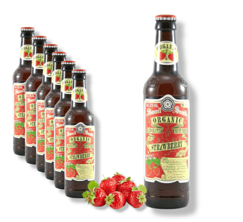 Samuel Smith`s Organic Strawberry 0,355l - Erdbeerbier aus Großbritannien mit 5,1% Vol.