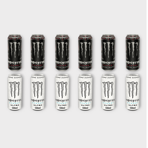 Monster Energy Mix – Ultra Black & Ultra White 0,5l | Zuckerfrei | Energy Drink Duo