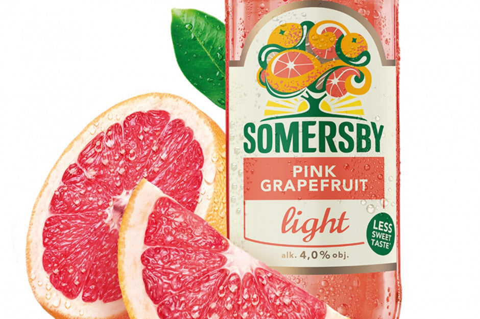 Neu! Somersby Pink Grapefruit Light 0,4l mit 4% Vol.- Biermischgetränk mit Grapefruit