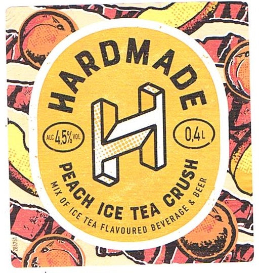 Hardmade Peach Ice tea Crush Mixbier 0,4l - Pfirsich Eistee  &  Bier mit 4,5% Vol.