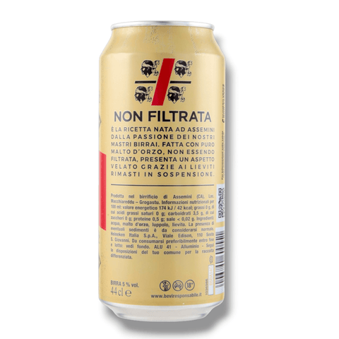 Ichnusa Non Filtrata 0,5l– Ungefiltertes Lagerbier Dose 5,0 %