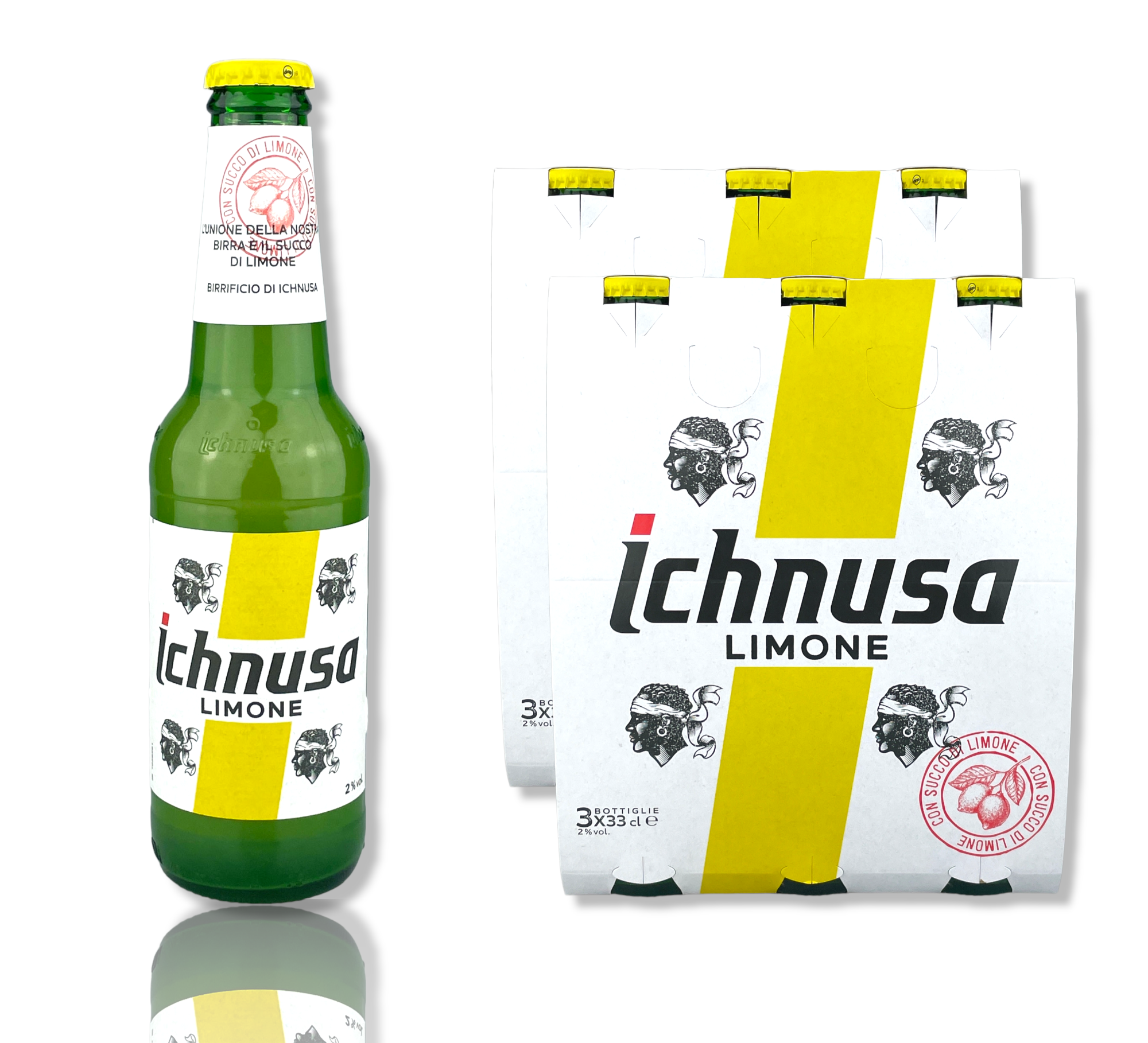 Birra Ichnusa Limone Bier -MHD Sonderpreis- Radler auf sardische Art mit 2% Vol.