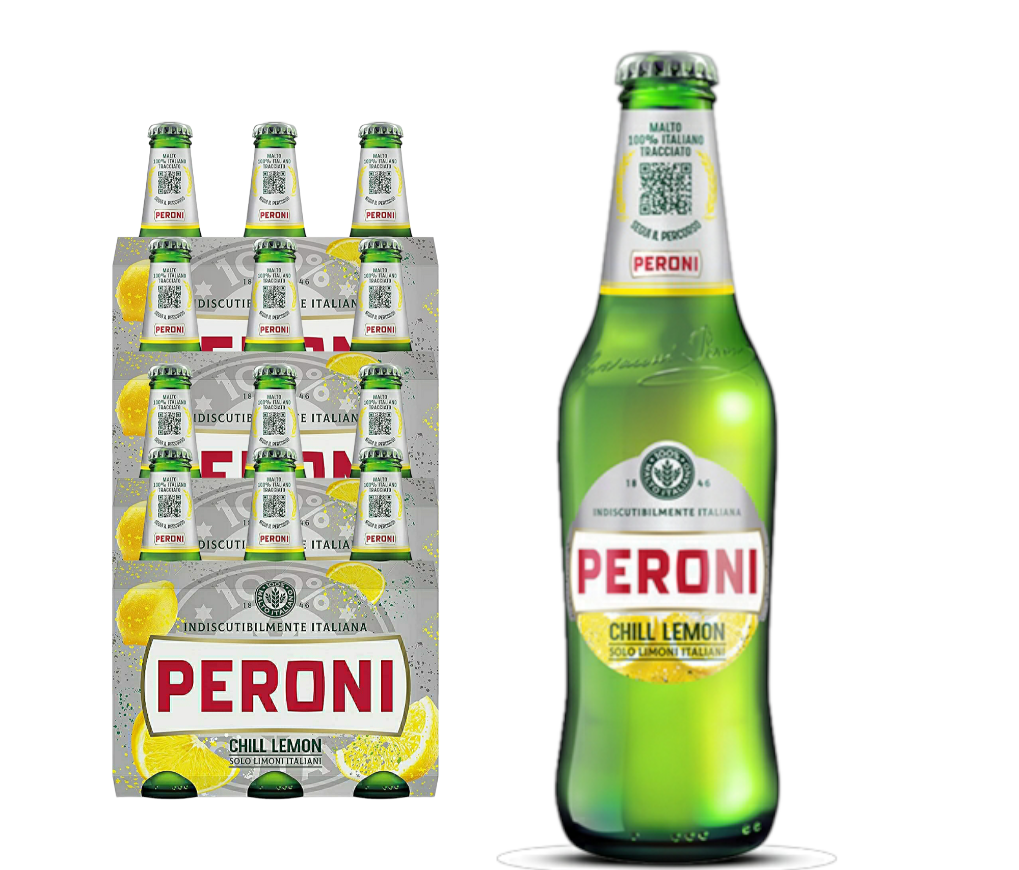 Peroni Bier Chill Lemon 0,33l- Radler aus Italien mit 2% Vol.