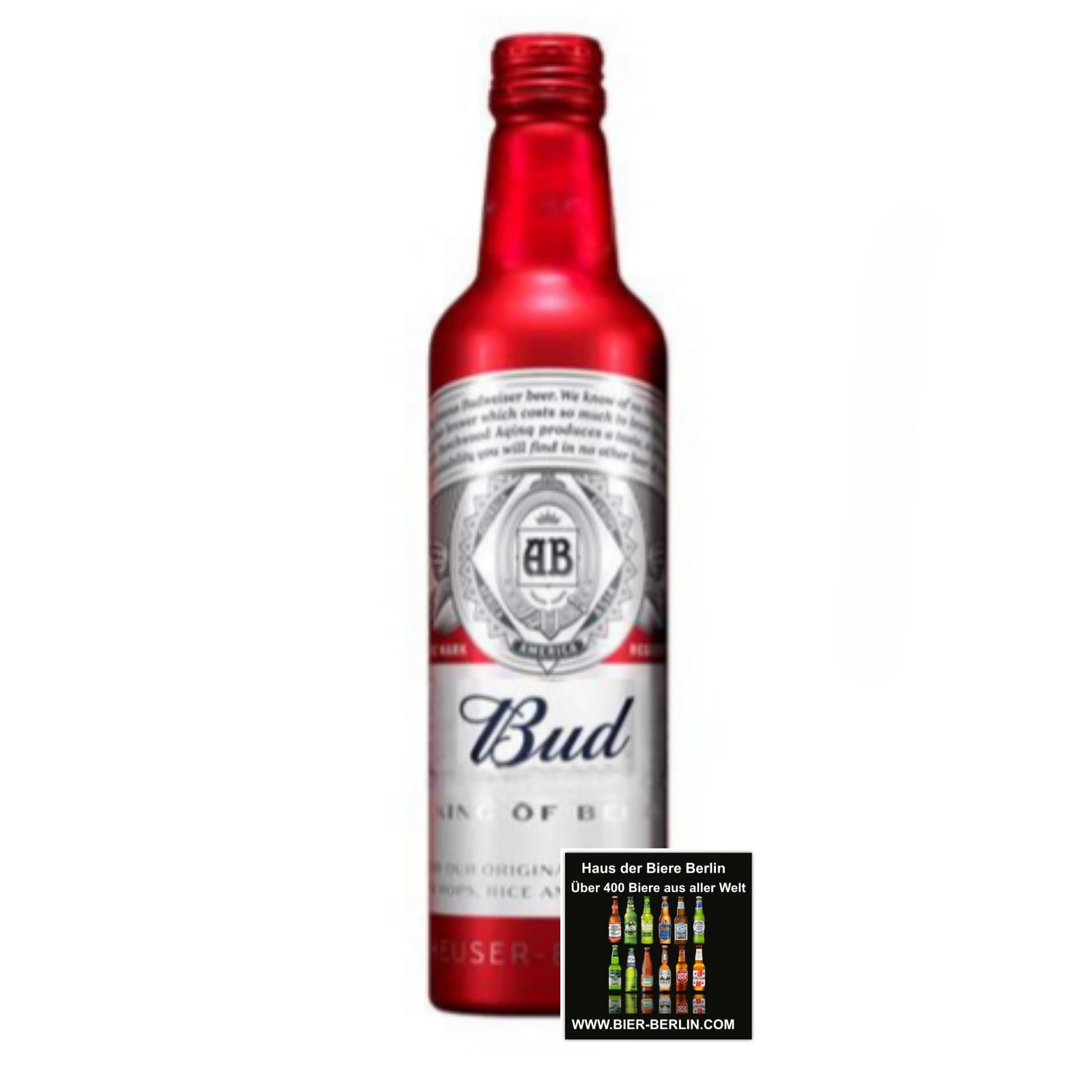 Bud King of Beer 473ml - Aluminium Flasche- Das Amerikanische Original mit 5% Vol.