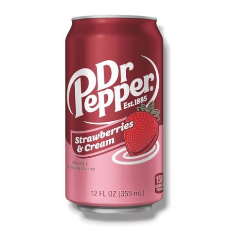 Dr. Pepper Strawberry & Cream 0,35l– Erfrischungsgetränk mit Erdbeer‑&‑Cream‑Aroma