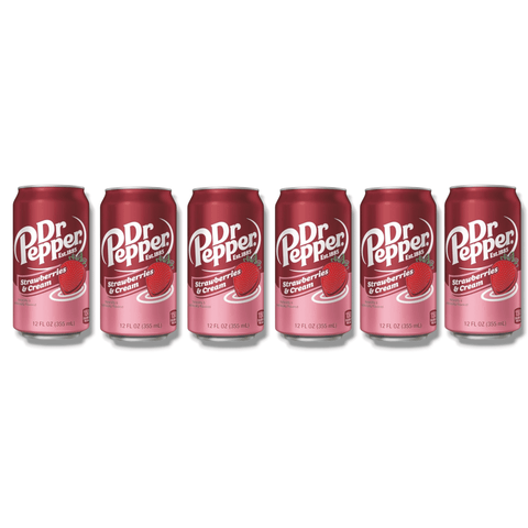 Dr. Pepper Strawberry & Cream 0,35l– Erfrischungsgetränk mit Erdbeer‑&‑Cream‑Aroma