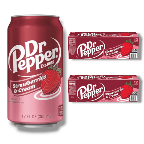 Dr. Pepper Strawberry & Cream 0,35l– Erfrischungsgetränk mit Erdbeer‑&‑Cream‑Aroma
