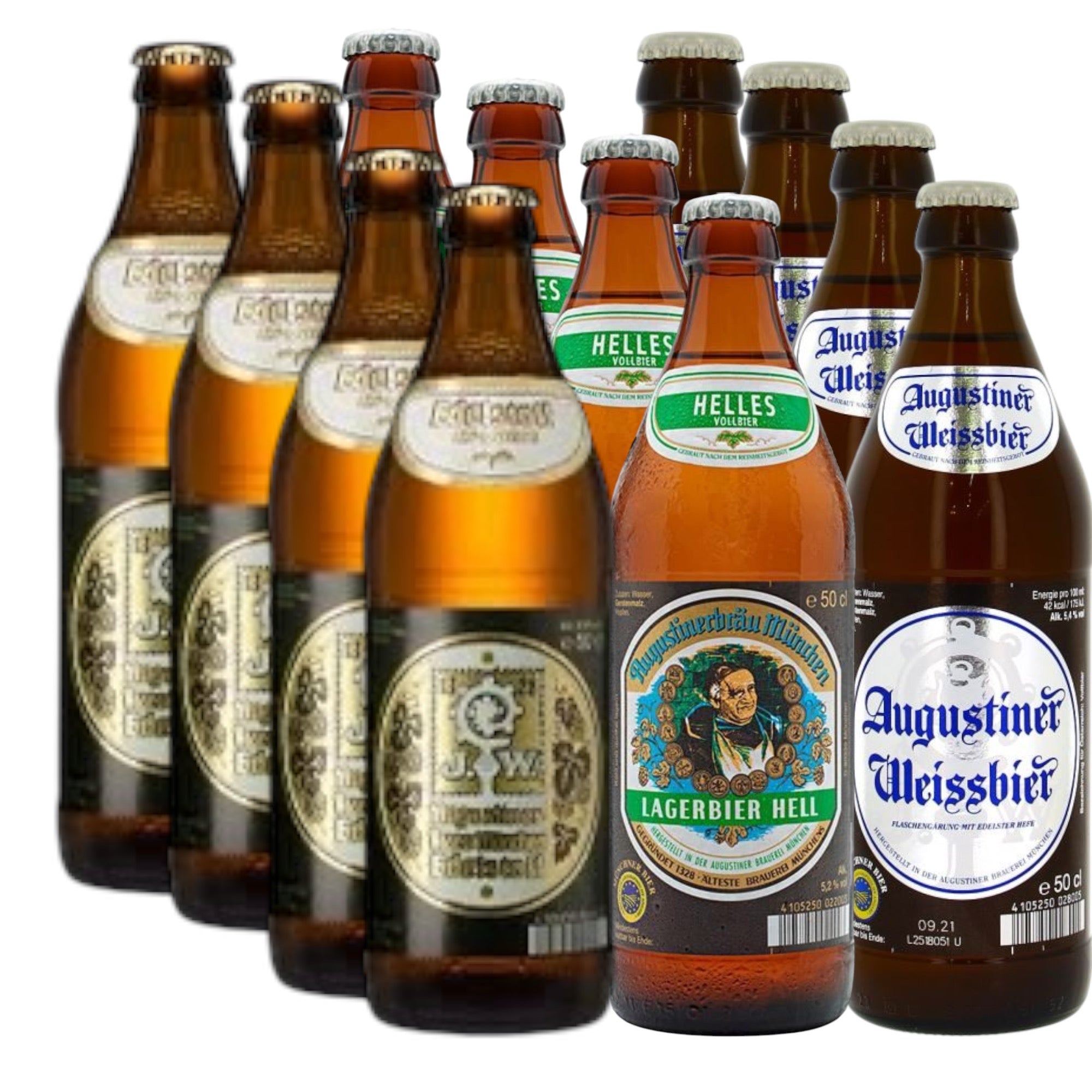 bayrisches Augustiner Bier Mix Augistiner Lager, Edelstoff und Weissbier je 4 Flaschen