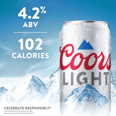 Coors Light 355ml Dose - Original Import aus den USA mit 4,2% Vol.