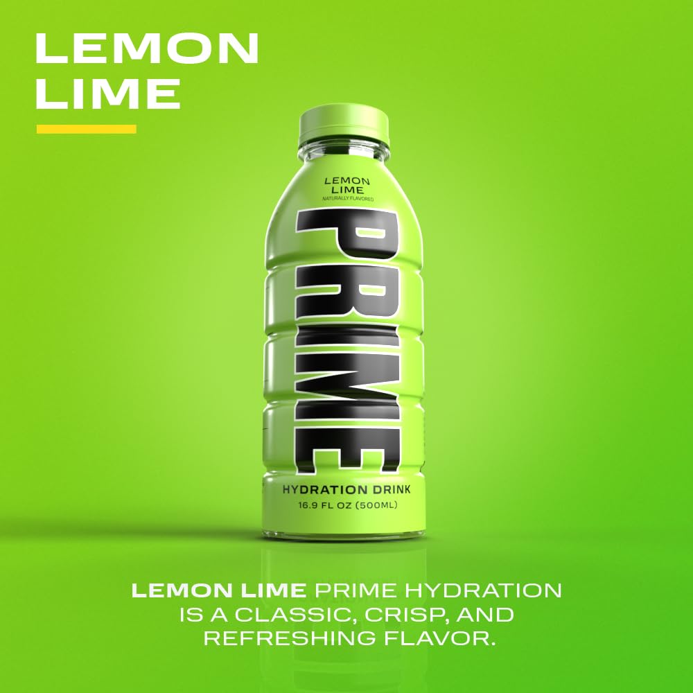 Prime Hydration Drink - Lemon Lime 500ml- Sportdrink von Logan Paul & KSI-Koffeinfrei