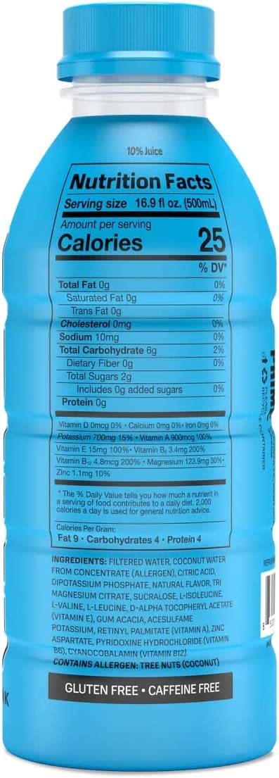 Prime Hydration Drink - Blue Raspberry 500ml- Sportdrink von Logan Paul & KSI -Koffeinfrei