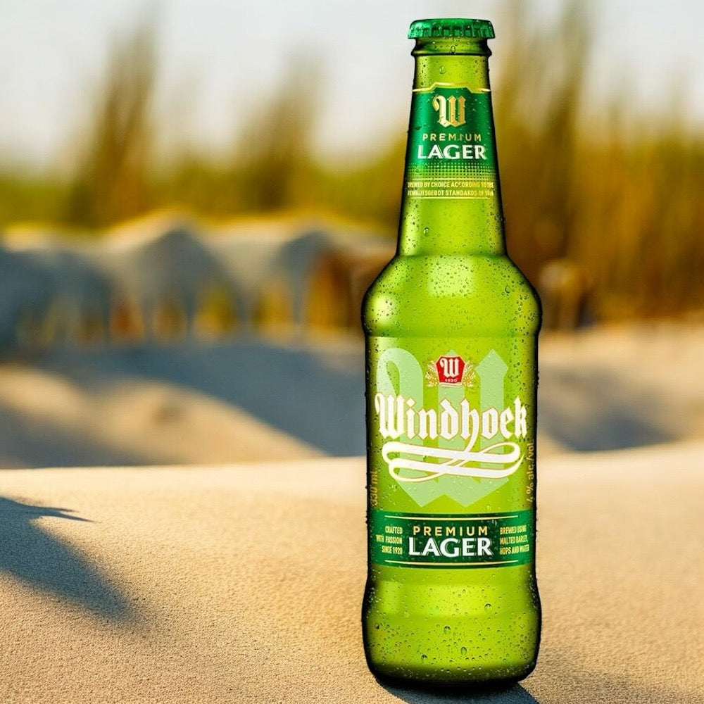 Windhoek Lager Bier - Das afrikanisches Sommerbier aus Namibia mit 4% Vol.