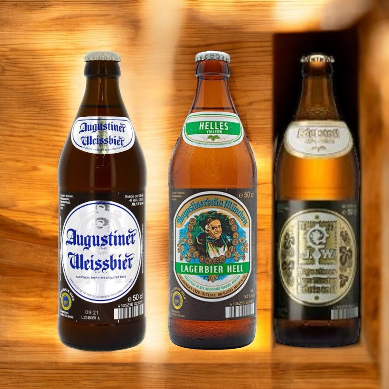 bayrisches Augustiner Bier Mix Augistiner Lager, Edelstoff und Weissbier je 4 Flaschen