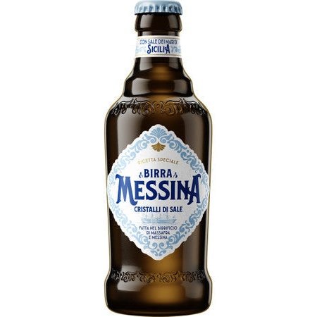 Birra Messina Cristalli di Sale 0,33 l-  Italienisches Bier mit einer Prise Meersalz aus Sizilien 5% Vol. - MHD Sonderpreis