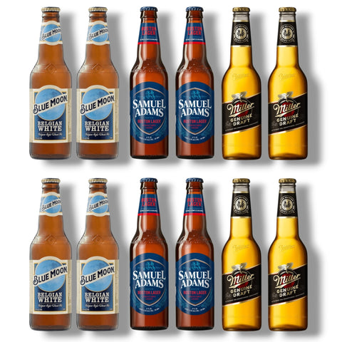 USA Bier Probierpaket – Samuel Adams, Blue Moon & Miller Genuine Draft