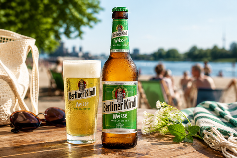 Berliner Kindl Weisse Waldmeister 0,33l- Berliner Bierspezialität 3% Vol.