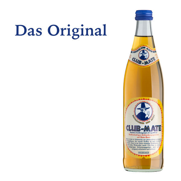 Club-Mate -Das Original in der schnörkellosen 0,5l-Flasche