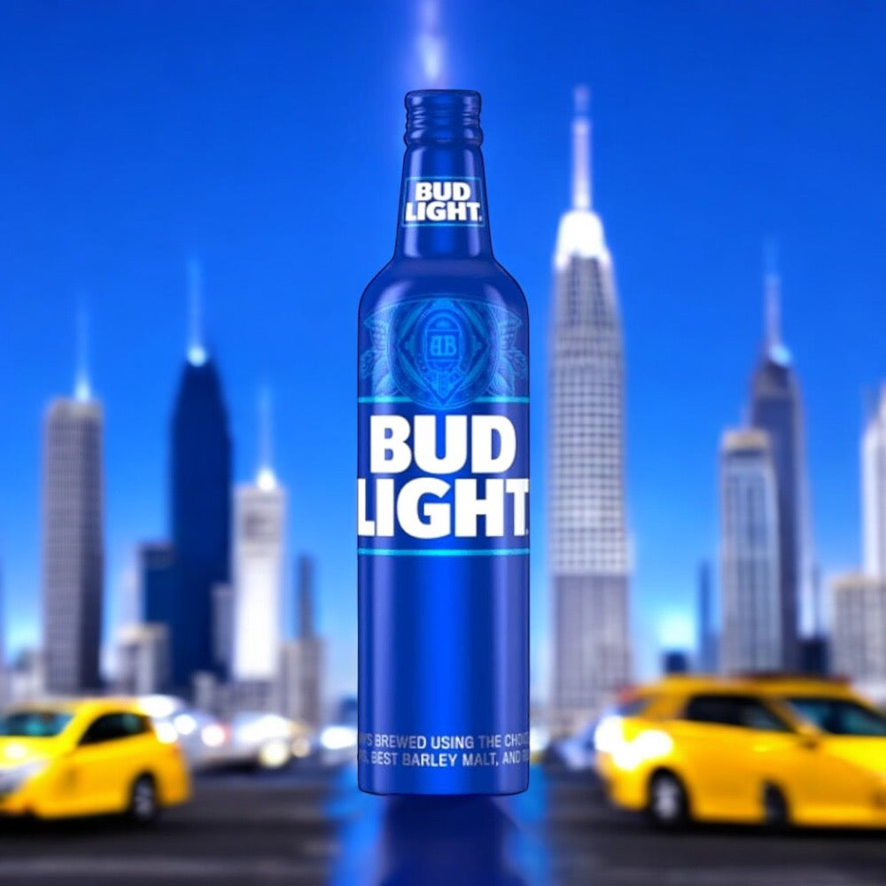 Bud Light Aluminium Bottle 473ml- Original USA Import mit 4,2% Vol.