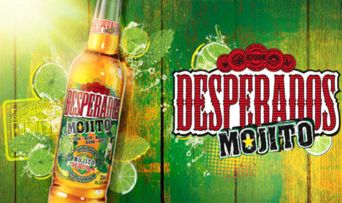 Desperados Mixpaket  0,4l- Teste 5 verschiedene Sorten in einem Paket Mojito, Red, Cuba Libre, Original und Melon Cooler