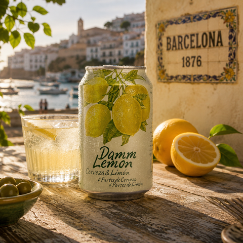 Damm Lemon 0,33l– Mediterranes Radler mit Zitrone & Limette 3,2 % Vol.