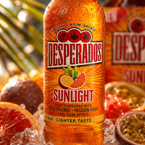 Desperados Sunlight Red Orange Passion Fruit 0,4l Close-up