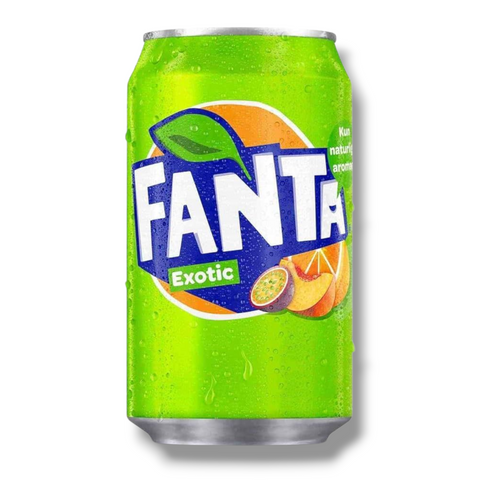 Fanta Exotic 330ml Einzeldose – tropische Limonade in bunter Dose