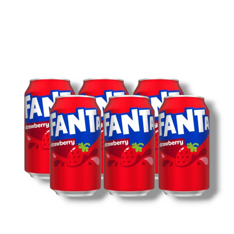 6er-Pack Fanta Strawberry – 6 Dosen Erdbeer-Fanta à 330ml, spritzige Limonade mit intensivem Erdbeergeschmack