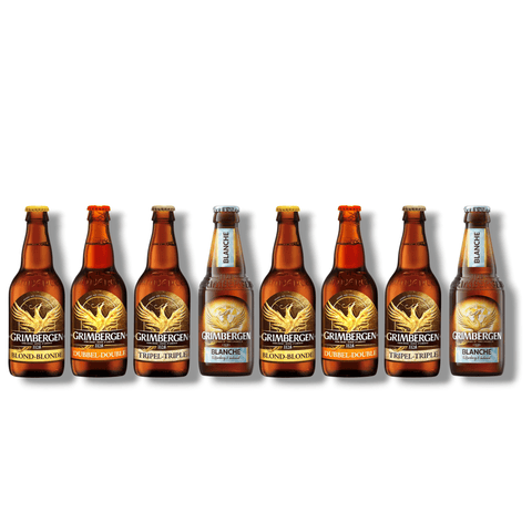 Grimbergen Bier Mixpaket – Belgische Braukunst im 4er-Set (Blanche, Blonde, Tripel, Dubbel)