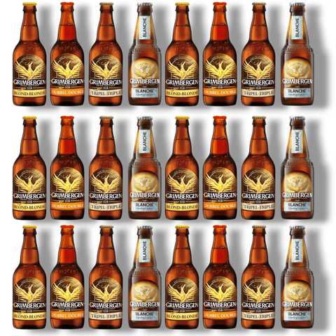 Grimbergen Bier Mixpaket – Belgische Braukunst im 4er-Set (Blanche, Blonde, Tripel, Dubbel)