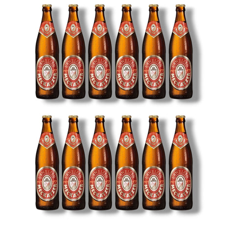 12 Flaschen Meckatzer Urweizen à 0,5 l – Allgäuer Weizenbierspezialität mit Karamellnoten
