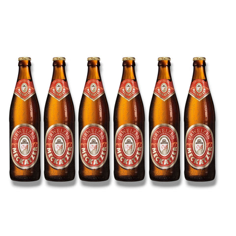 6 Flaschen Meckatzer Urweizen à 0,5 l – Allgäuer Weizenbierspezialität mit Karamellnoten