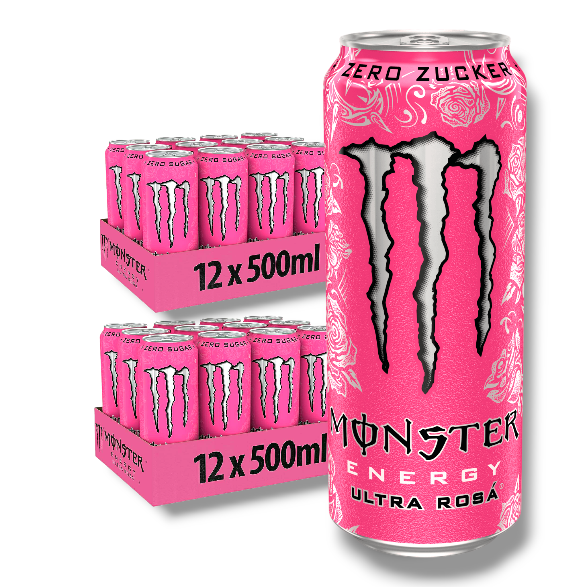 Monster Energy Ultra Rosa - koffeinhaltiger Energy Drink mit erfrischendem Grapefruit Geschmack - ohne Zucker und ohne Kalorien