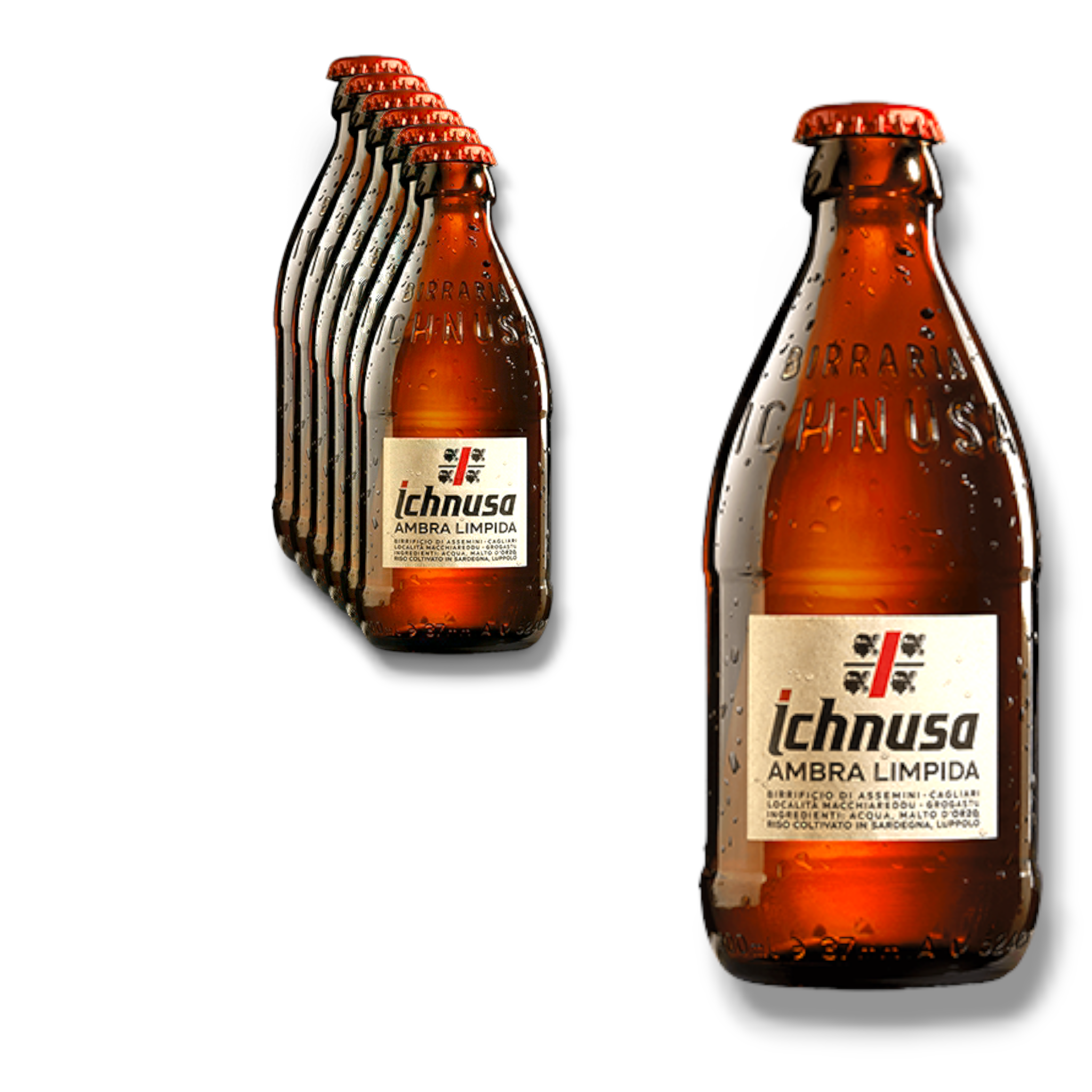 Birra Ichnusa Ambra limpida 0,3l Flasche - das neue Kultbier aus Sardinien mit 5% Vol.