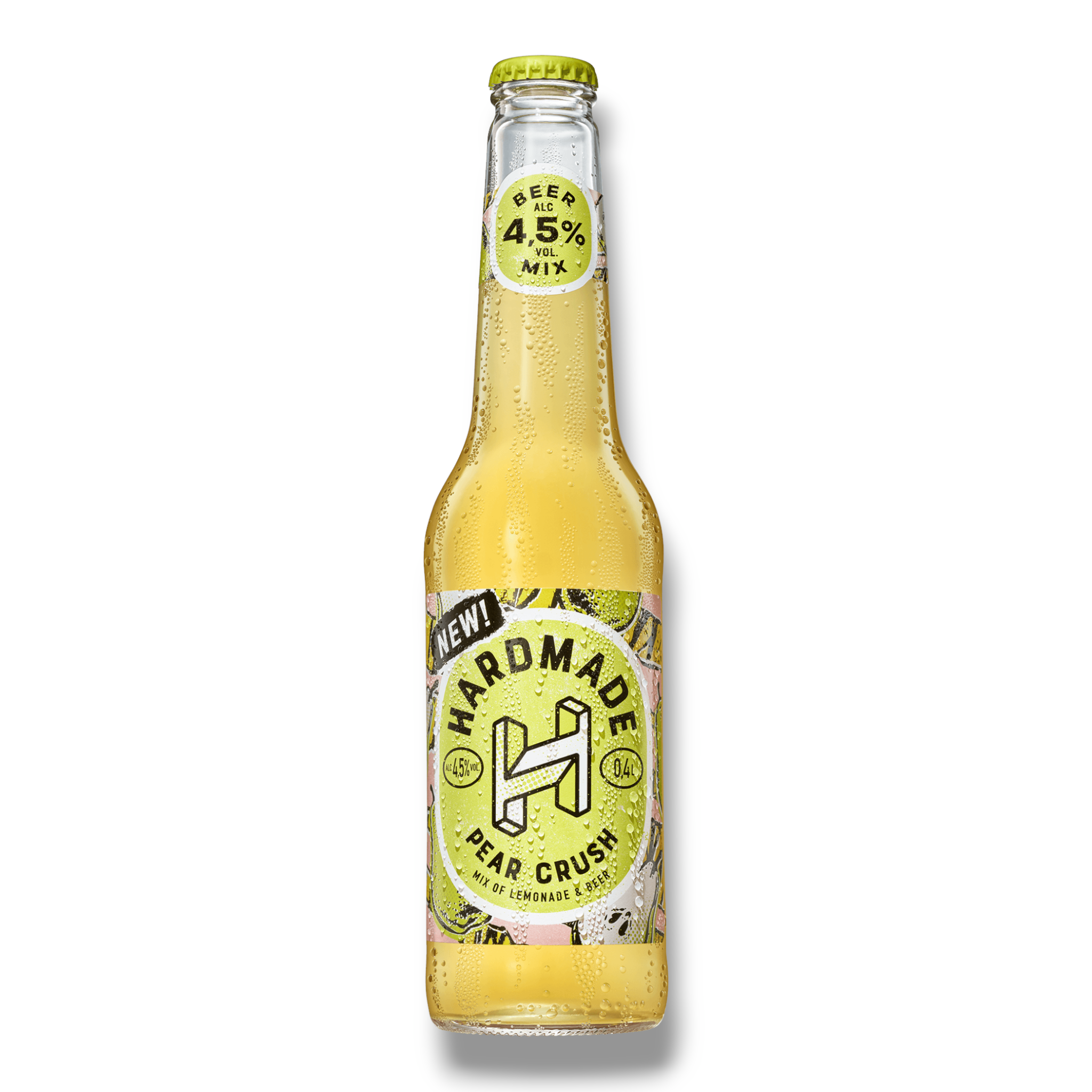 Hardmade Pear Crush Mixbier 0,4l - Birnen Limonade  &  Bier mit 4,5% Vol.