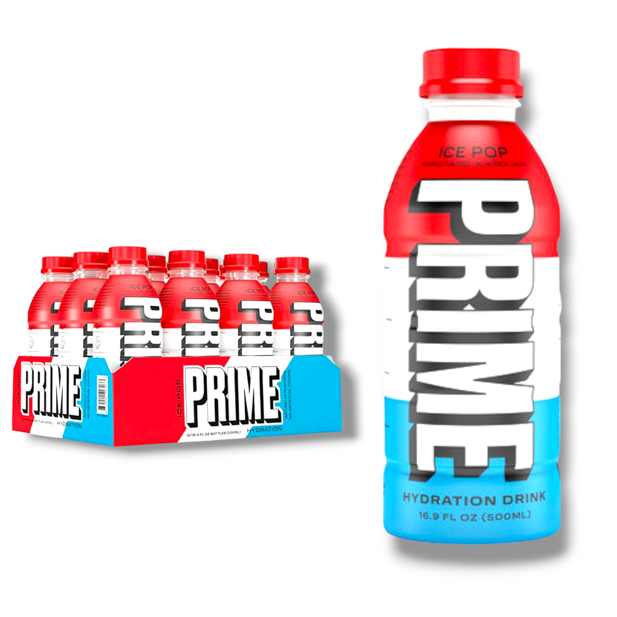 Prime Hydration Drink - Ice Pop 500ml- Sportdrink von Logan Paul & KSI-Koffeinfrei