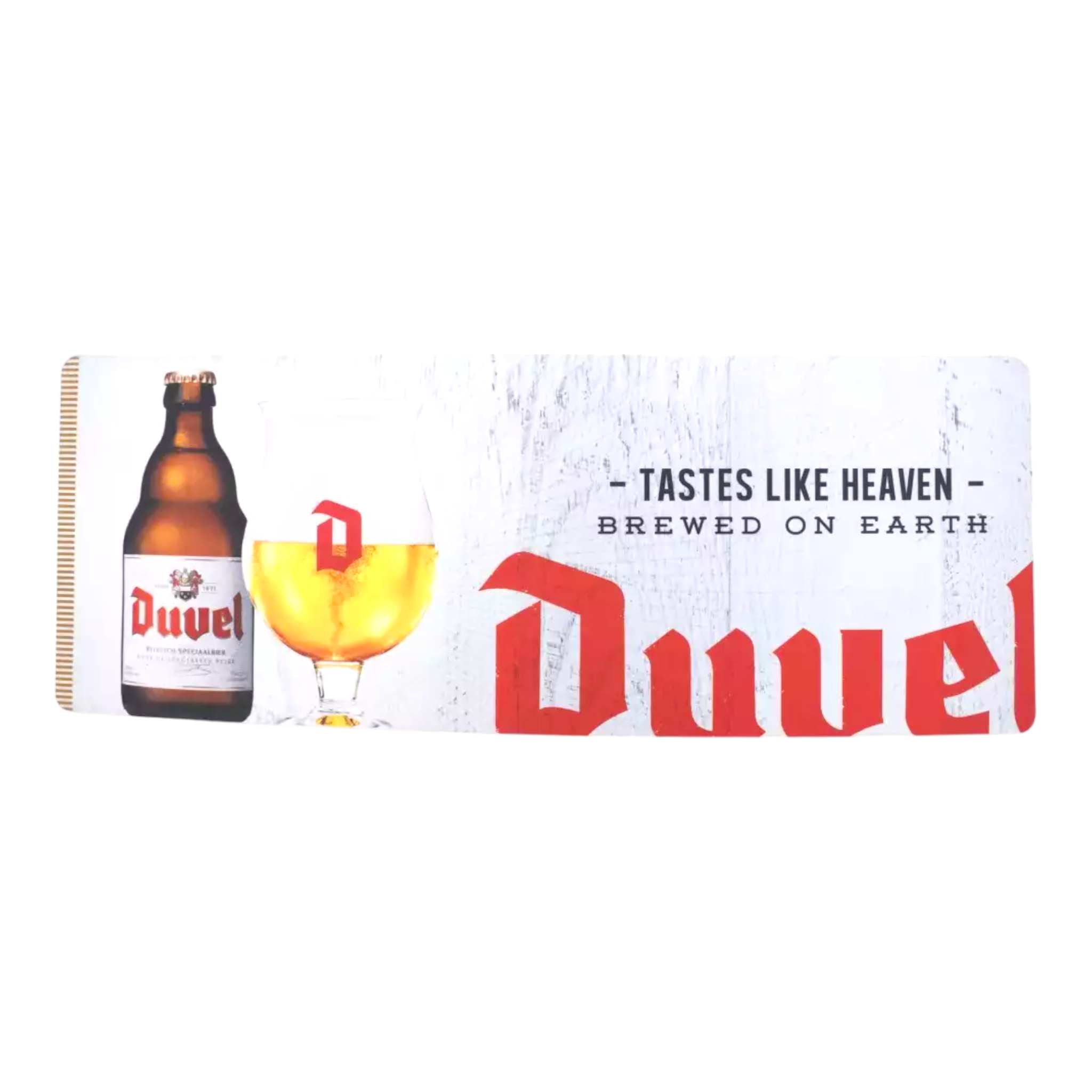 Duvel Bier Barmatte 59cm x 22cm "Tastes Like Heaven" Gläser Abtropfmatte Runner