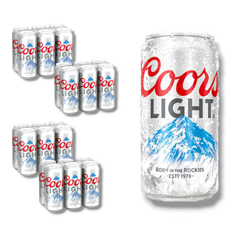 Coors Light 355ml Dose - Original Import aus den USA mit 4,2% Vol.