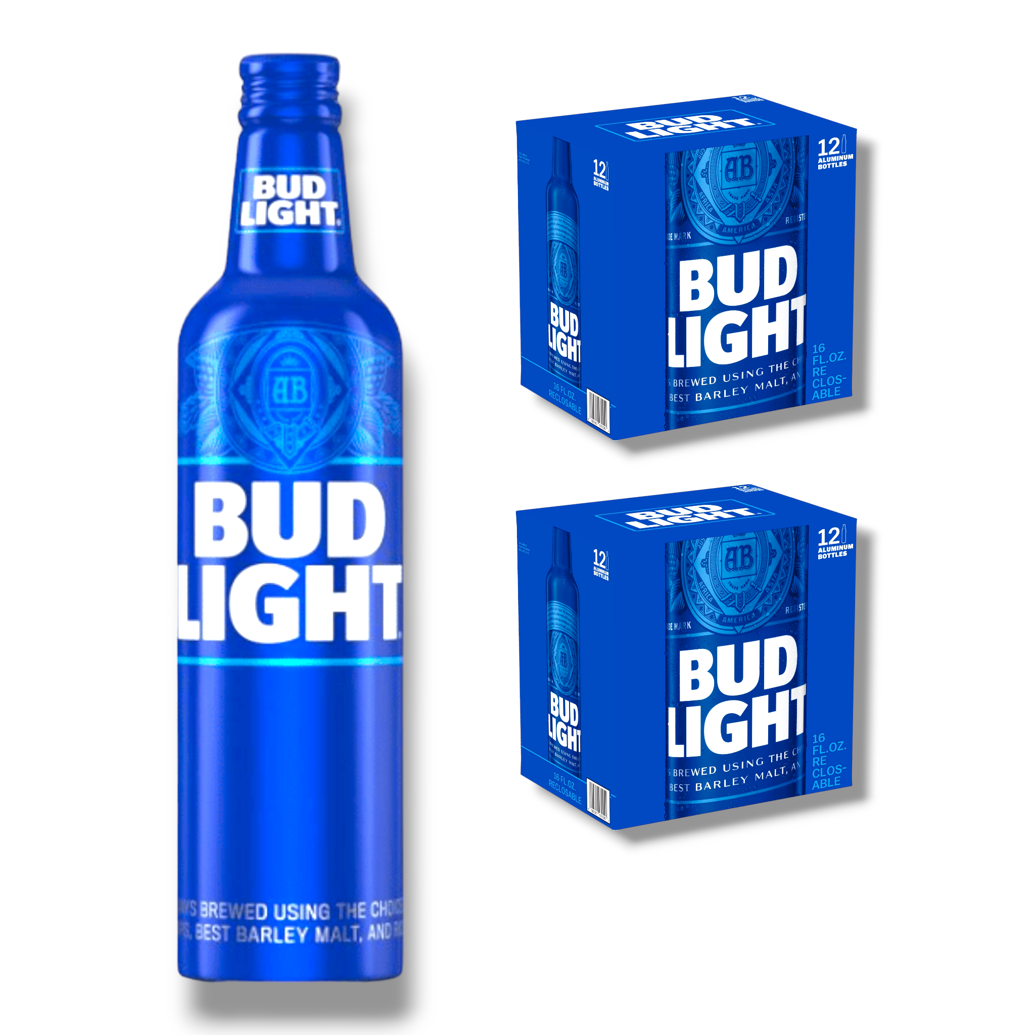 Bud Light Aluminium Bottle 473ml- Original USA Import mit 4,2% Vol.