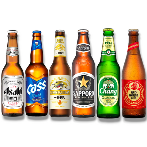 Asien Paket- 6 verschiedene Biere-Deine Reise quer durch Asien