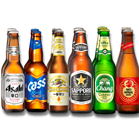 Asien Paket- 6 verschiedene Biere-Deine Reise quer durch Asien